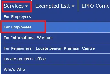 EPFO Employees Login